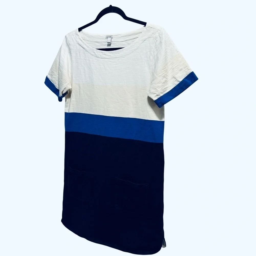 J. Crew colorblock striped nautical coastal summer shift dress Size S